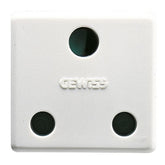 British socket round pin 16A white GW